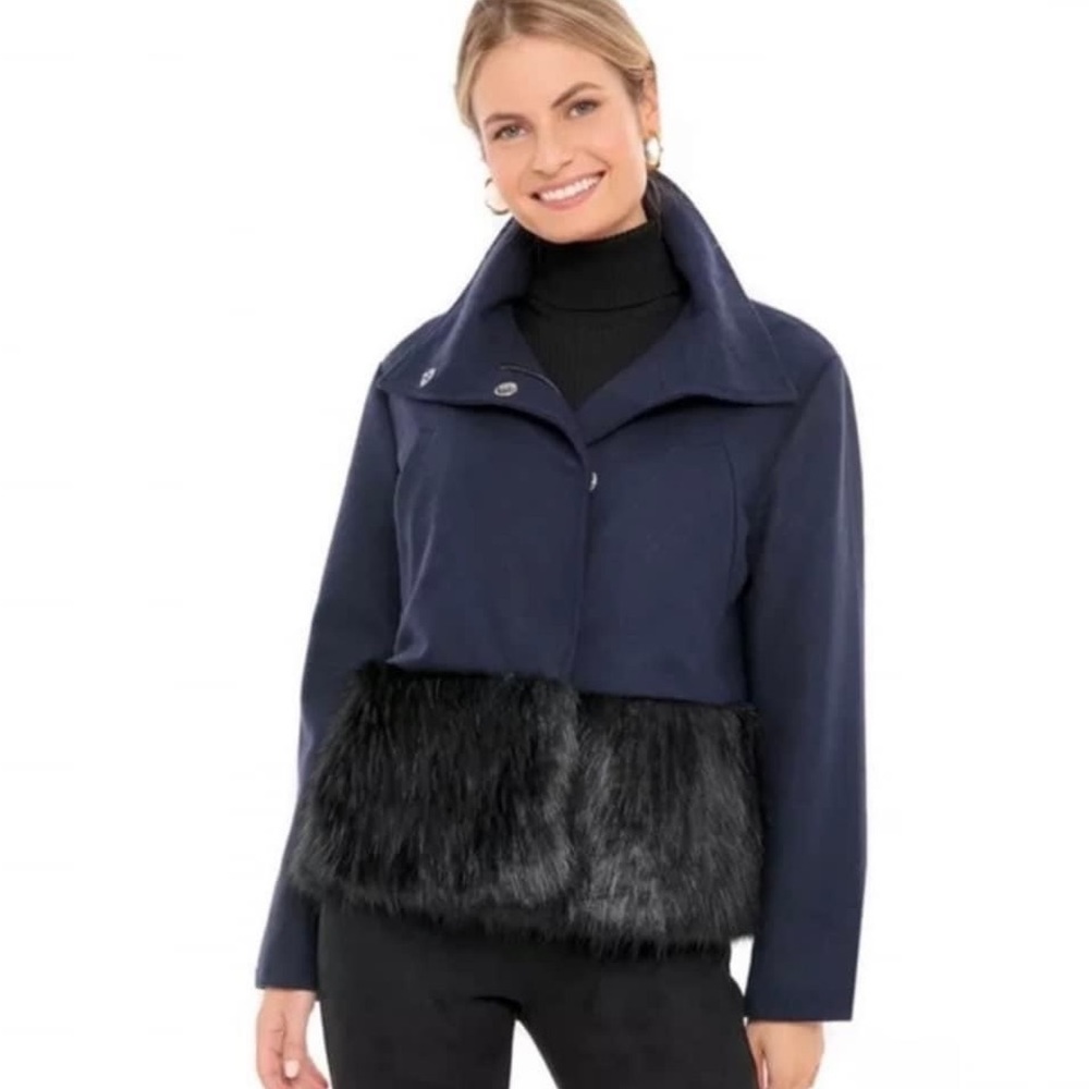 Tuckernuck Faux Fur Trim Wool Jacket